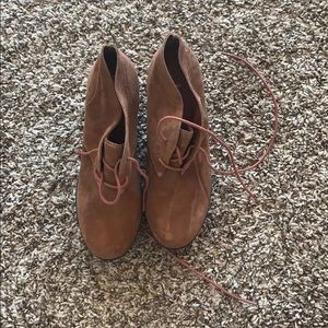 Cole Haan brown lace up wedges